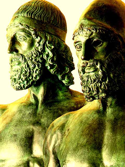 THE BRONZES OF RIACE IN REGGIO CALABRIA ITALY Next To The Sea And