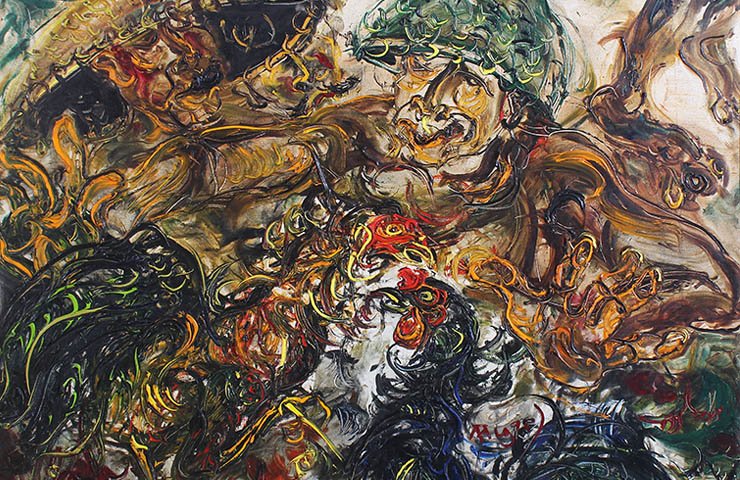 KUSUMA AFFANDI (1907/1990), INDONESIAN ABSTRACT/EXPRESSIONIST PAINTER ...