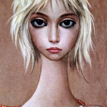 MARGARET KEANE, AMERICAN PAINTER – Began painting her signature 