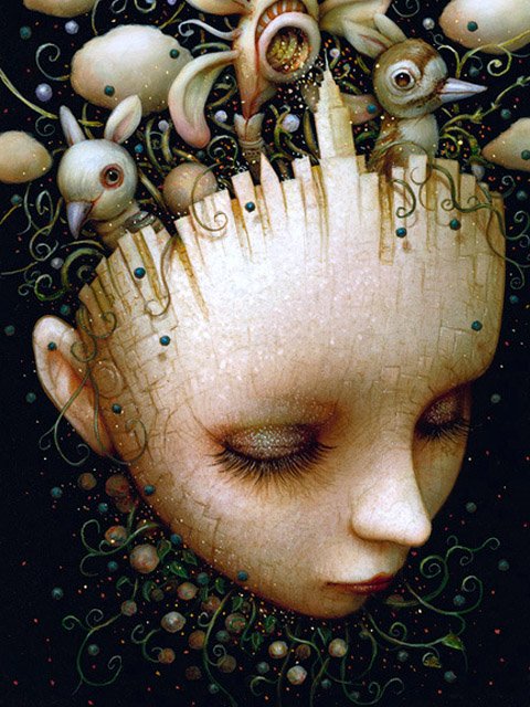 NAOTO HATTORI, JAPANESE PAINTER – Whimsical paintings of floating heads ...