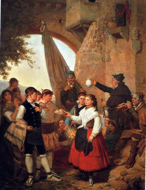 VALERIANO BECQUER (1833/1870), SPANISH PAINTER - Meeting Benches